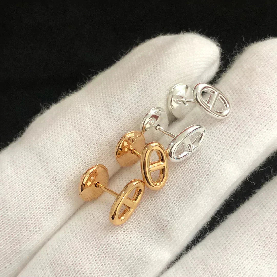 [Rosla]CHAINE SMALL EARRINGS GOLD AND SILVER