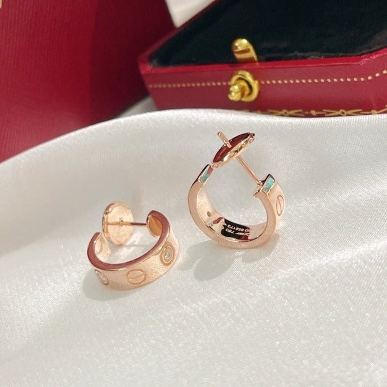 [Rosla]LOVE EARRINGS 5.7MM 2 DIAMONDS
