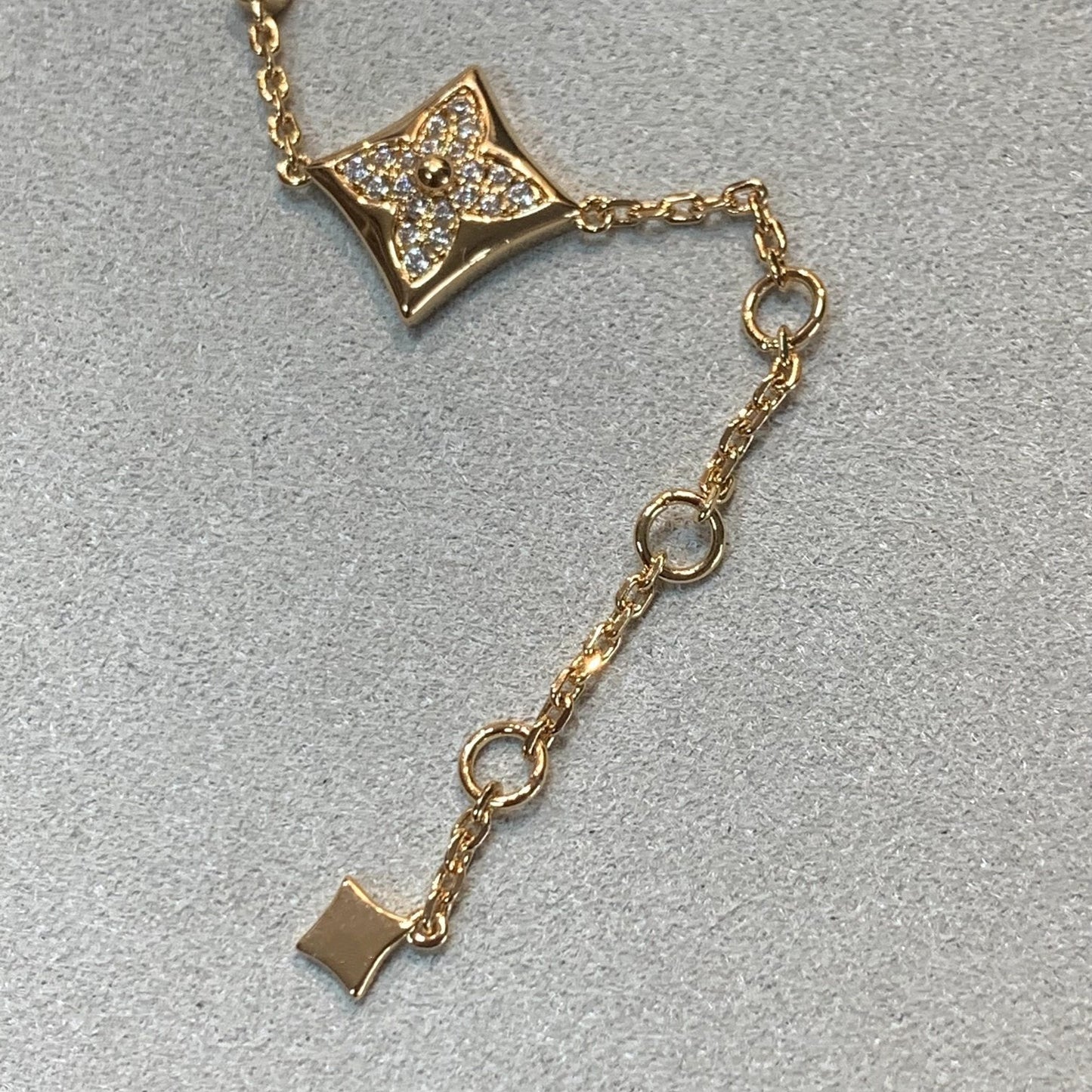 [Rosla]STAR AND SUN 4 MOTIFS GOLD DIAMONDS BRACELET