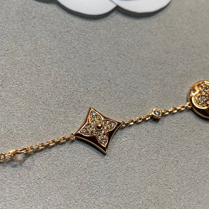 [Rosla]STAR AND SUN 4 MOTIFS GOLD DIAMONDS BRACELET