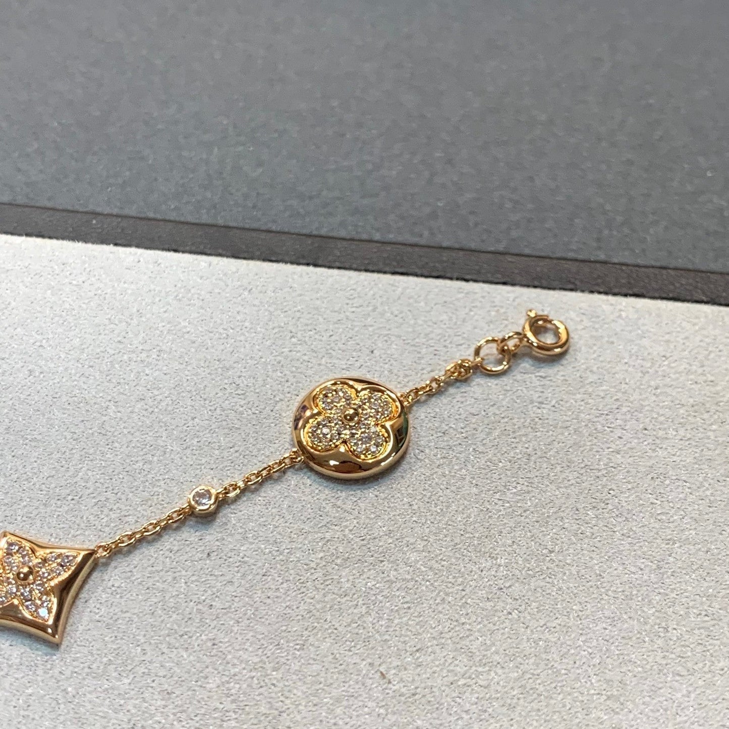 [Rosla]STAR AND SUN 4 MOTIFS GOLD DIAMONDS BRACELET