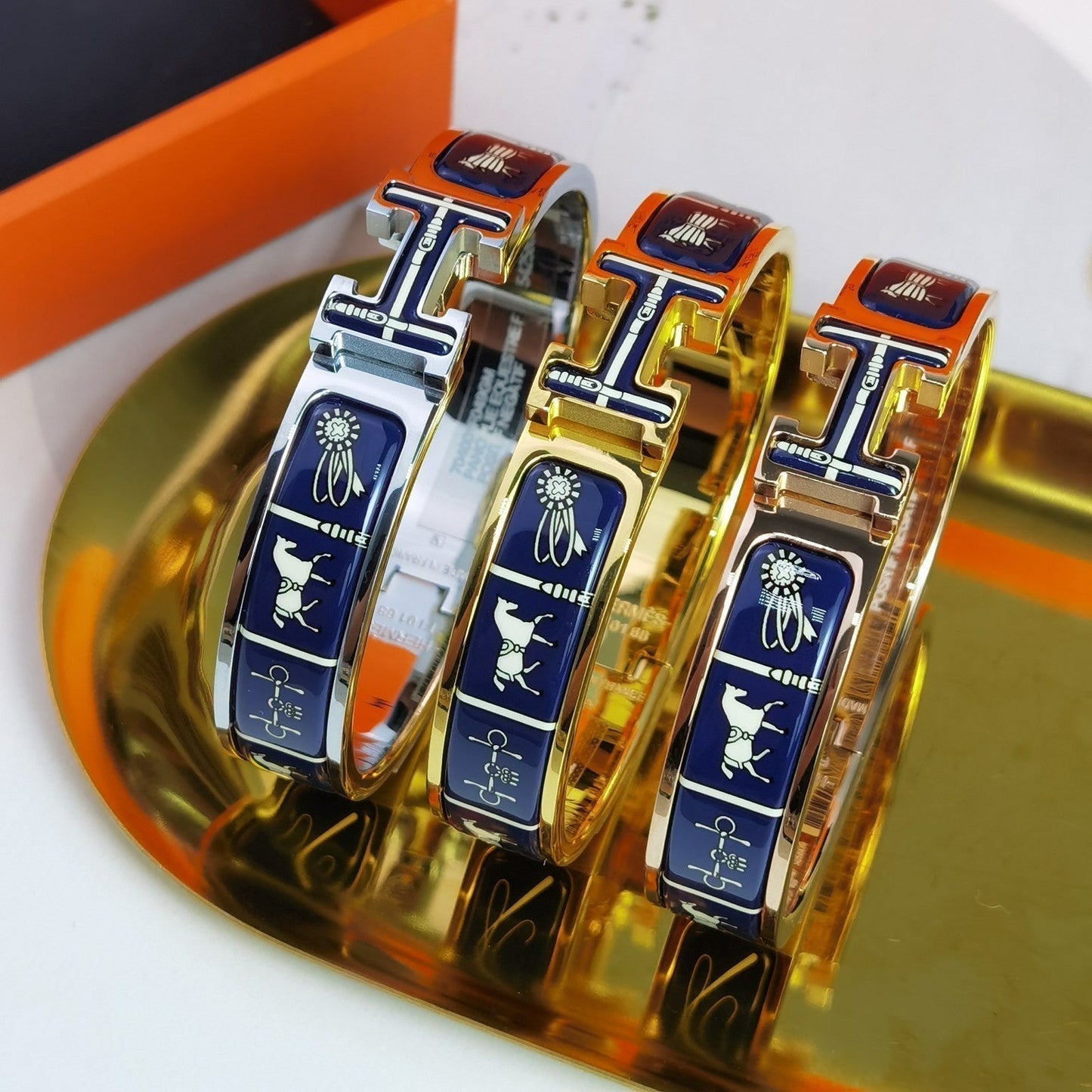 [Rosla]H COUVERTURES DARK BLUE BRACELET