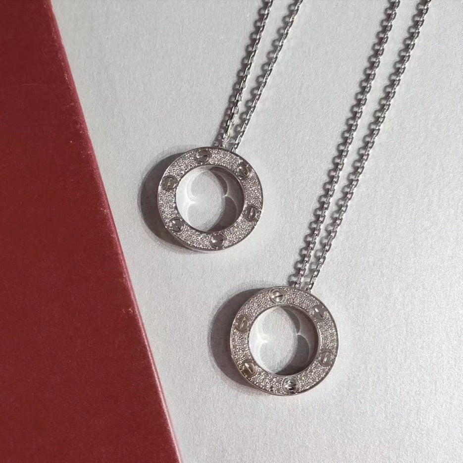 [Rosla]LOVE NECKLACE ADJUSTABLE SILVER