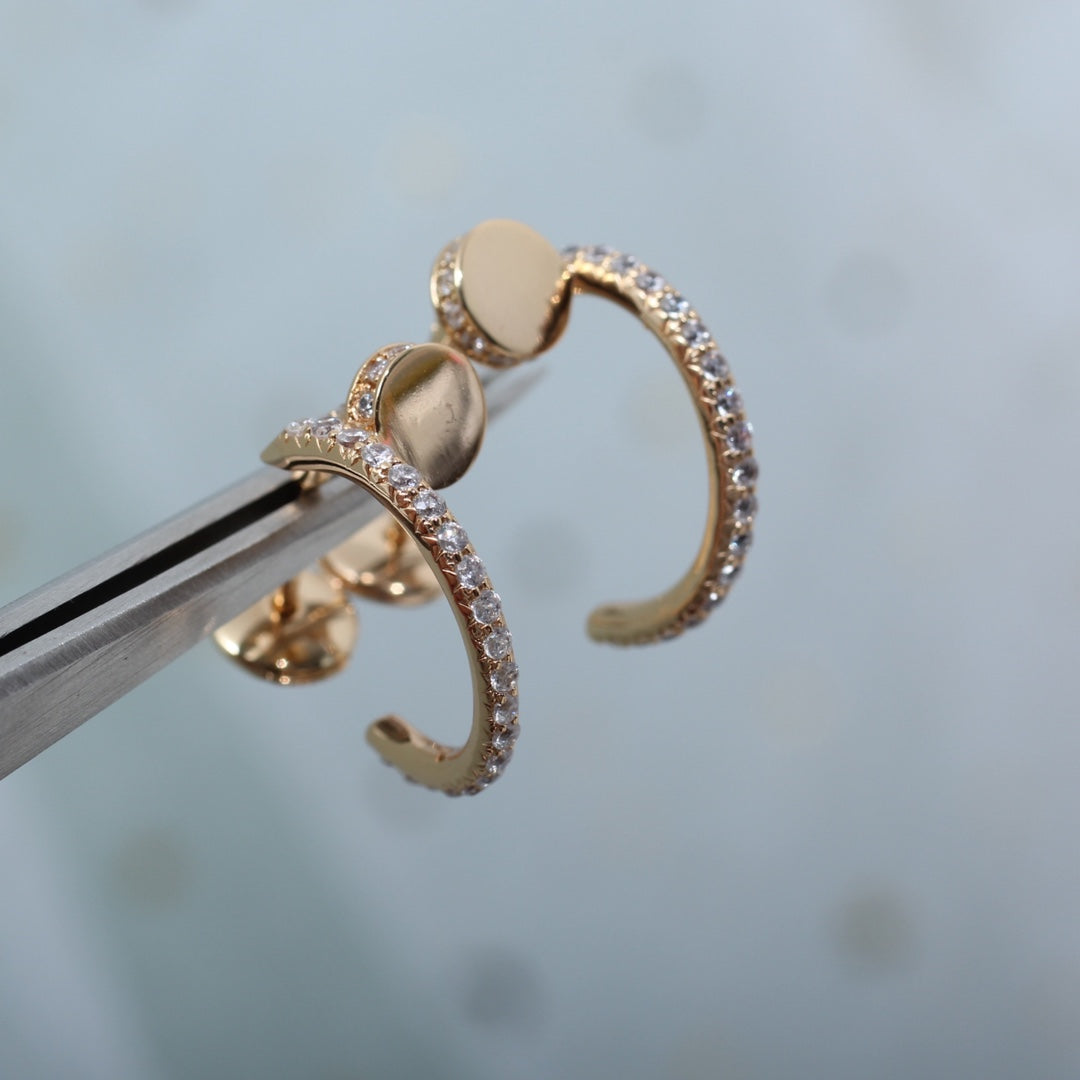 [Rosla]JUSTE EARRINGS 12.75MM PINK GOLD DIAMOND