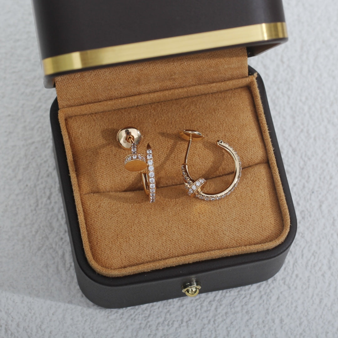 [Rosla]JUSTE EARRINGS 12.75MM PINK GOLD DIAMOND