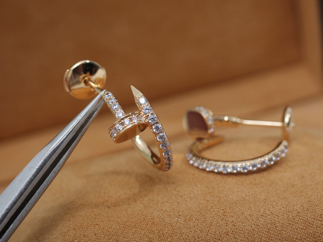 [Rosla]JUSTE EARRINGS 12.75MM PINK GOLD DIAMOND