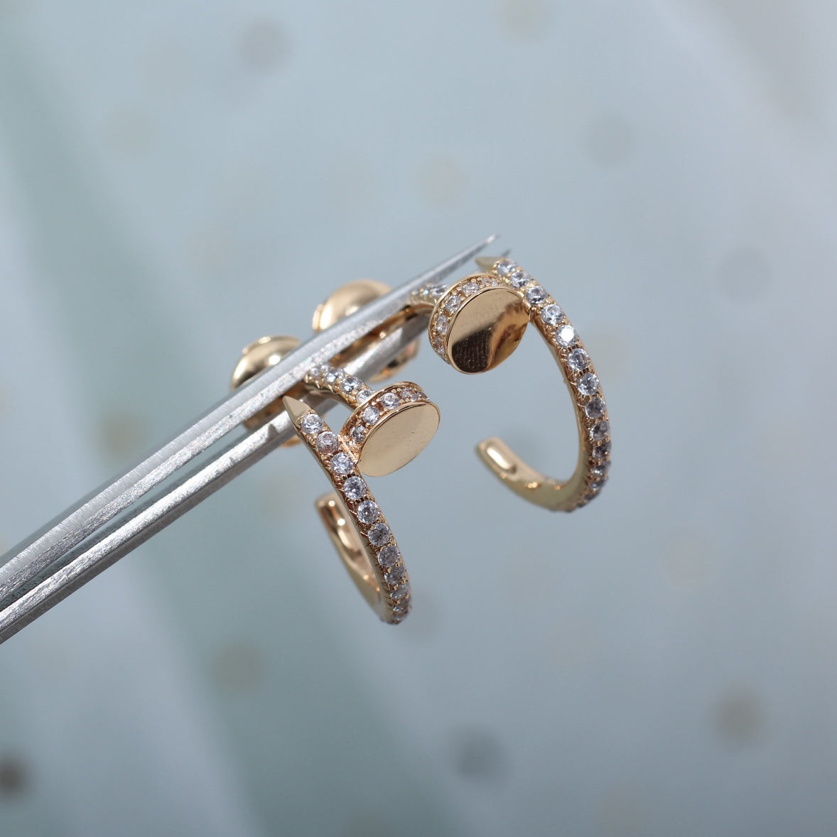 [Rosla]JUSTE EARRINGS 12.75MM PINK GOLD DIAMOND