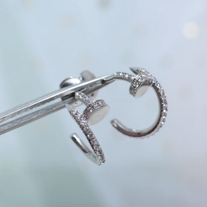 [Rosla]JUSTE EARRINGS 12.75MM SILVER DIAMOND