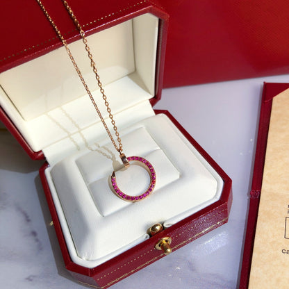 [Rosla]JUSTE NECKLACE RED FULL DIAMONDS