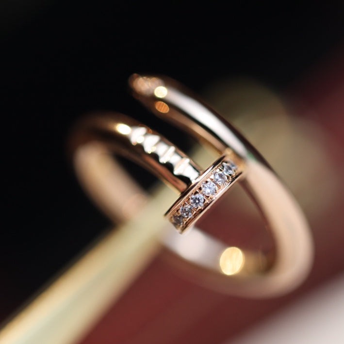 [Rosla]JUSTE RING 2.65MM PINK GOLD DIAMOND