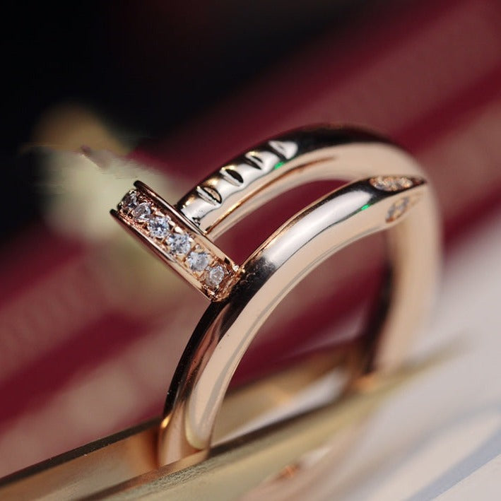 [Rosla]JUSTE RING 2.65MM PINK GOLD DIAMOND
