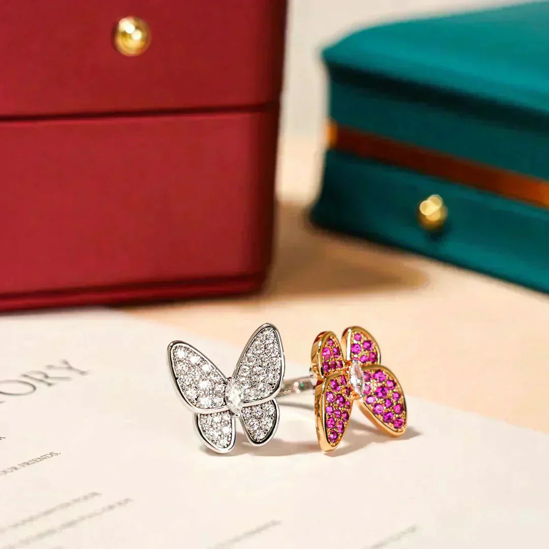 [Rosla]TWIN BUTTERFLY DIAMOND RING