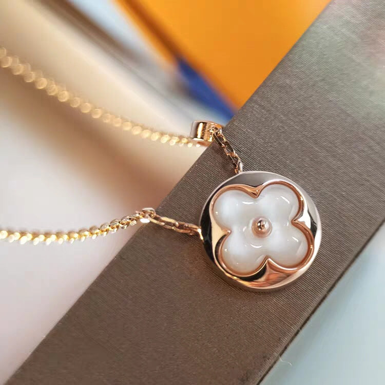 [Rosla]SUN MOP GOLD 1 DIAMOND NECKLACE
