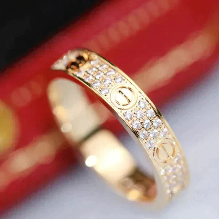 [Rosla]LOVE RING 3.6MM DIAMOND PAVED