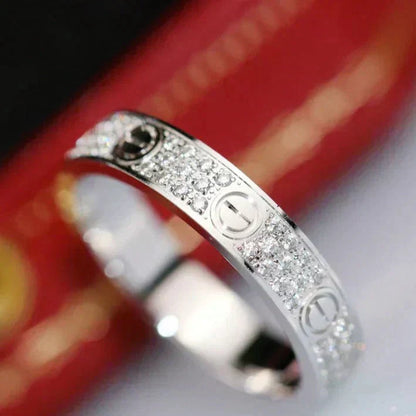 [Rosla]LOVE RING 4.0MM DIAMOND PAVED