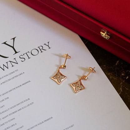 [Rosla]STAR DIAMONDS EARRINGS GOLD