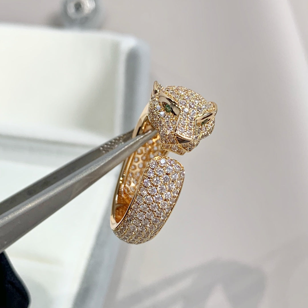 [Rosla]PANTHERE PINK GOLD DIAMOND RING