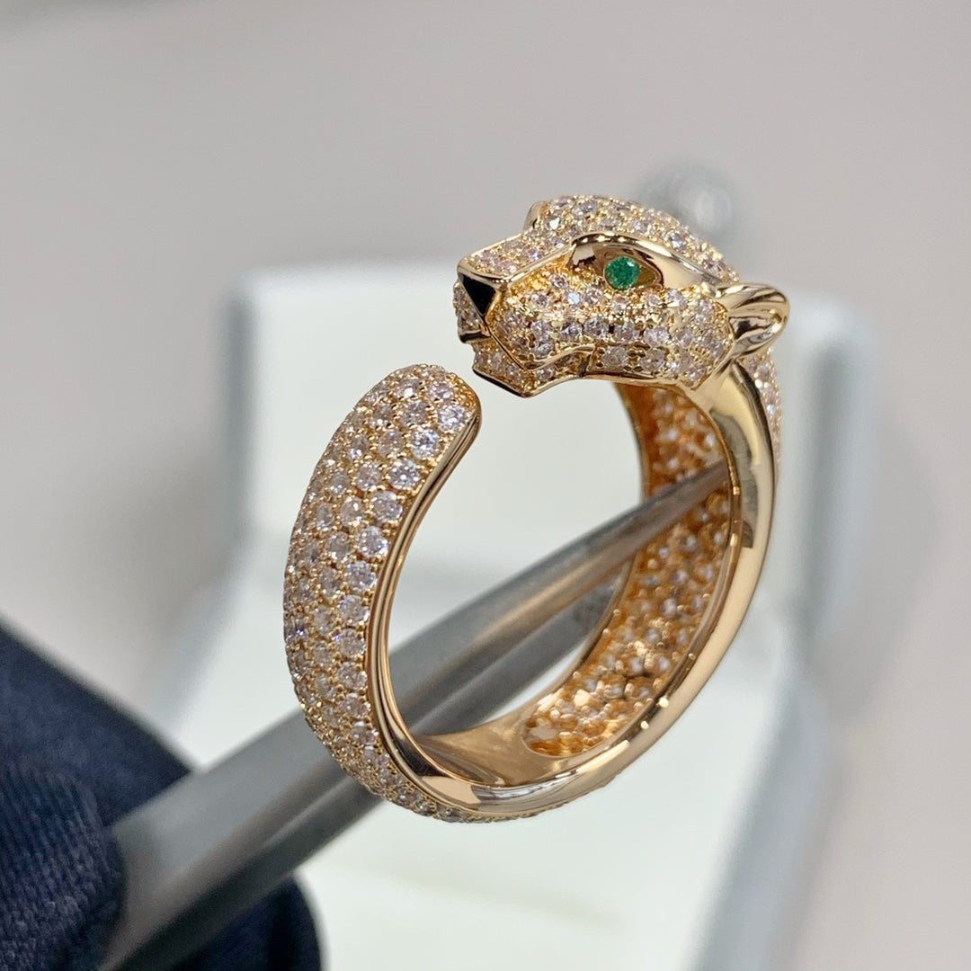 [Rosla]PANTHERE PINK GOLD DIAMOND RING