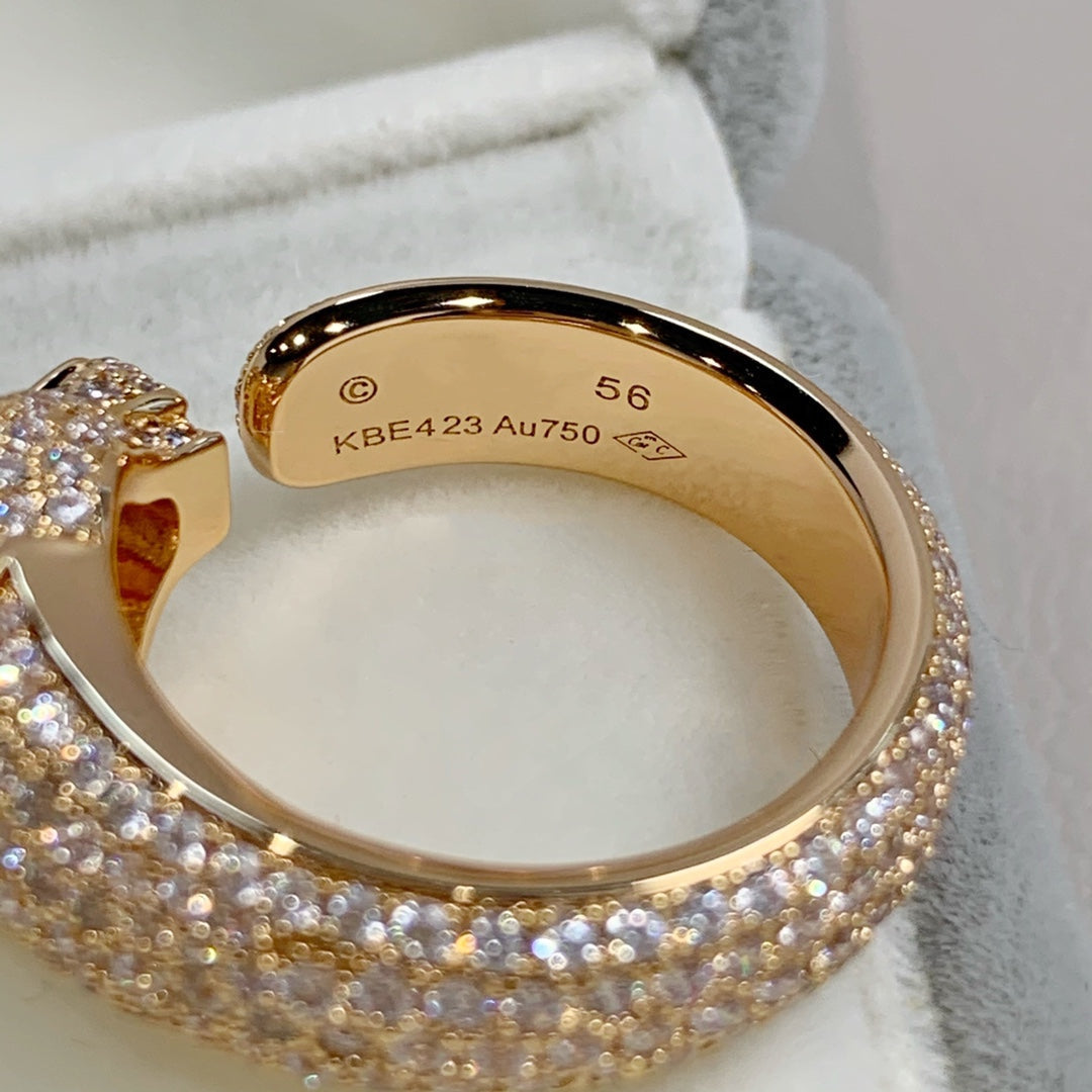 [Rosla]PANTHERE PINK GOLD DIAMOND RING