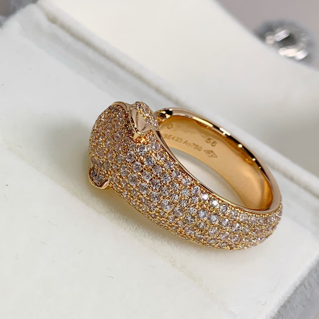 [Rosla]PANTHERE PINK GOLD DIAMOND RING