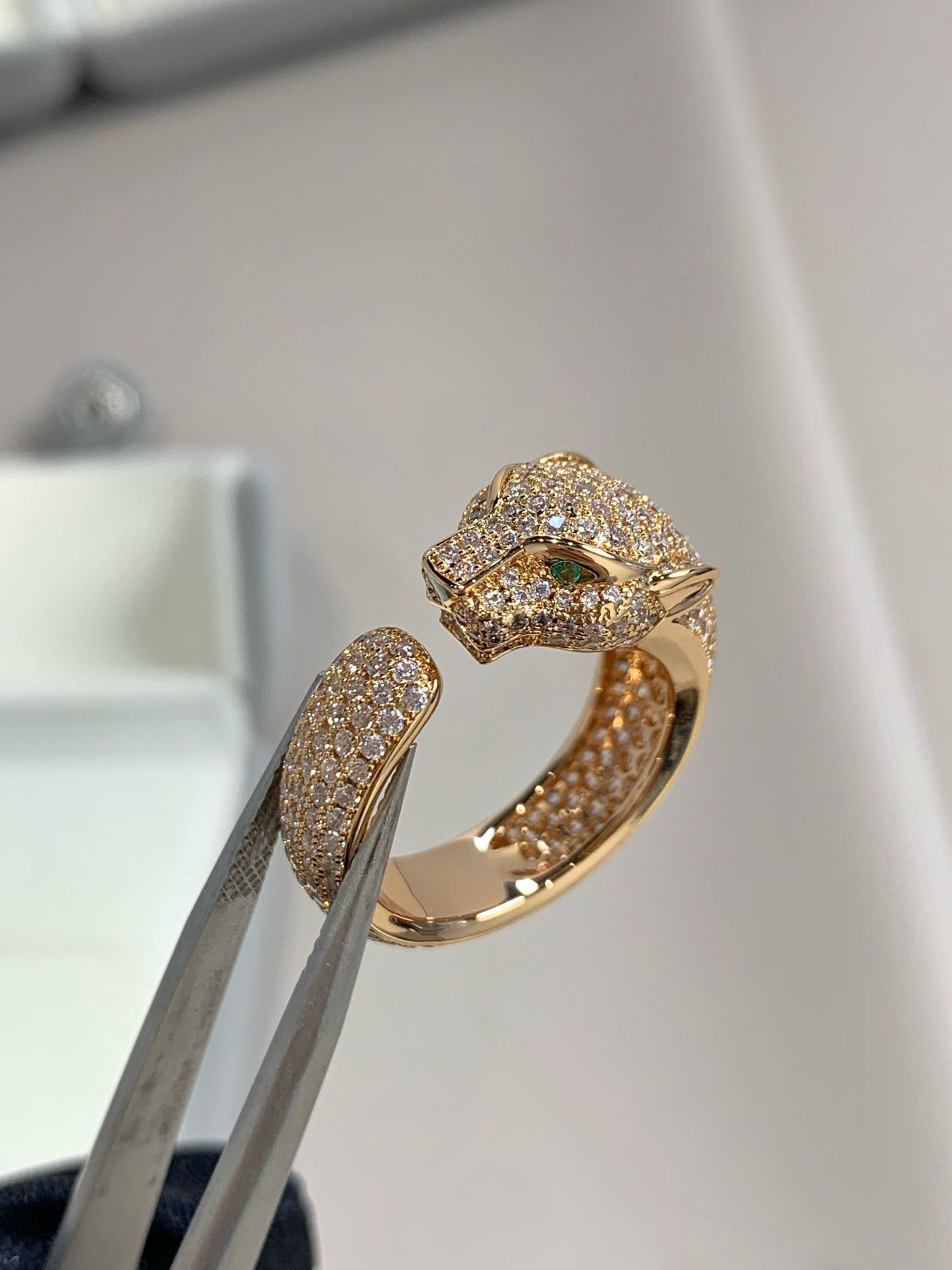 [Rosla]PANTHERE PINK GOLD DIAMOND RING