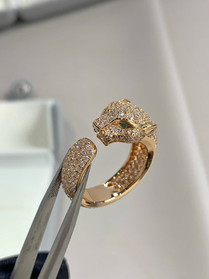 [Rosla]PANTHERE PINK GOLD DIAMOND RING