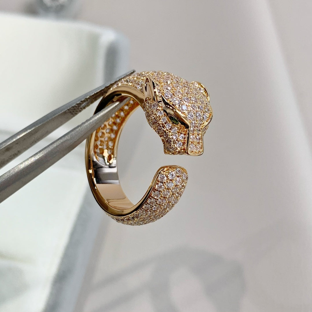 [Rosla]PANTHERE PINK GOLD DIAMOND RING