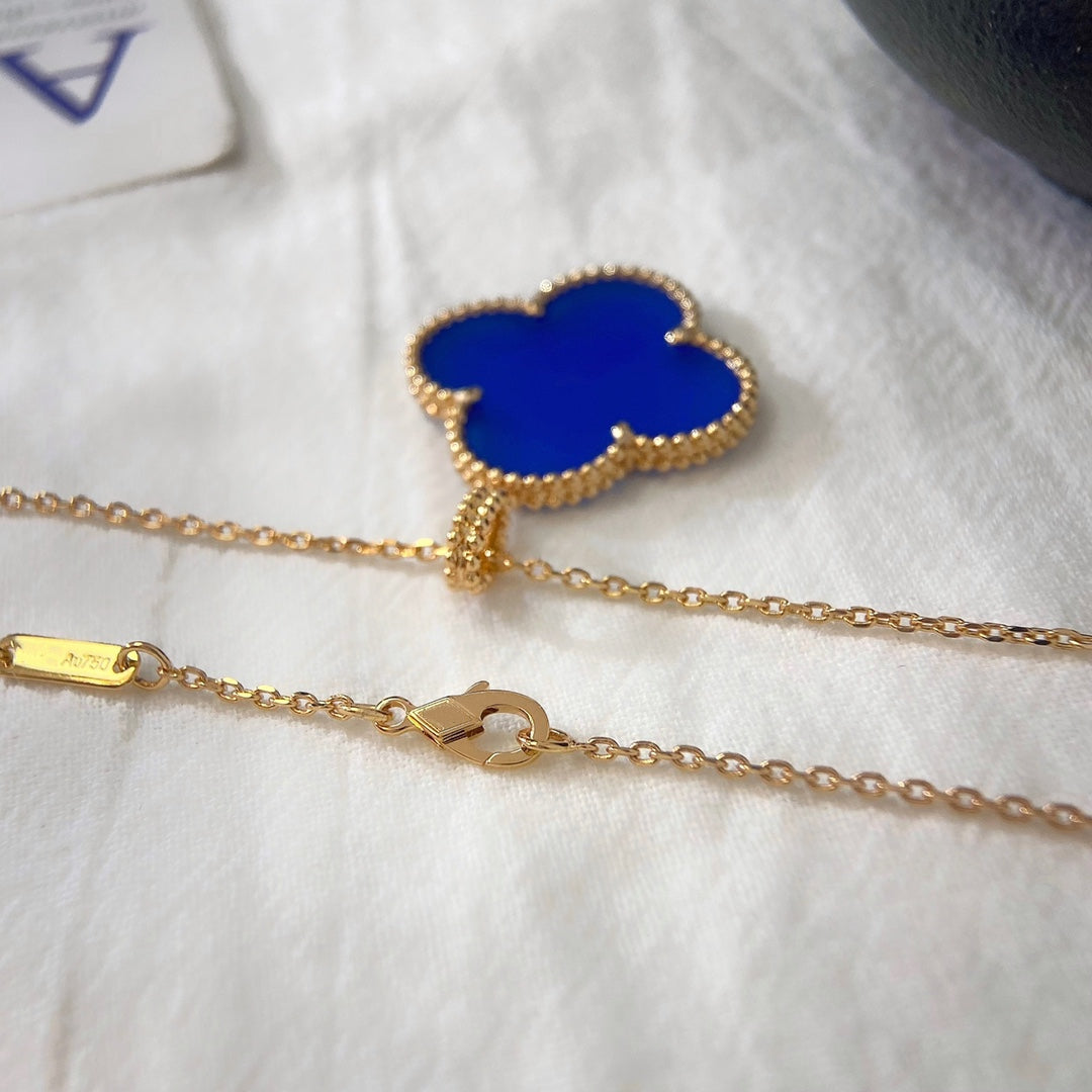 [Rosla]CLOVER 25MM NECKLACE TURQUOISE ROSE GOLD