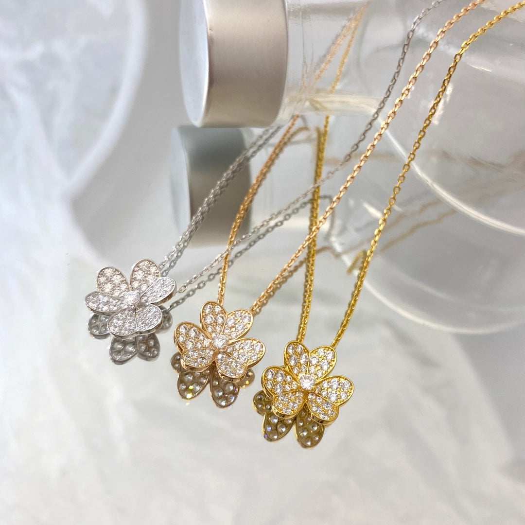 [Rosla]FLOWER DIAMOND NECKLACE