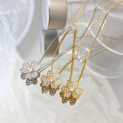 [Rosla]FLOWER DIAMOND NECKLACE