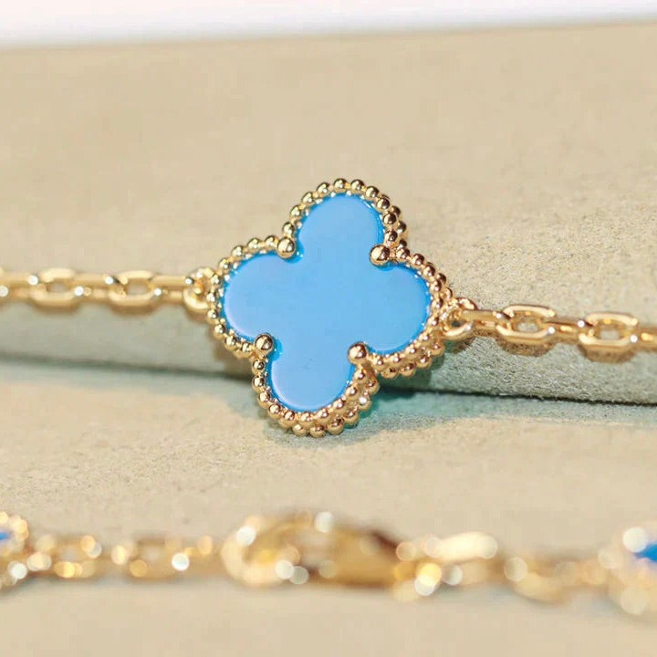 [Rosla]CLOVER 20 MOTIFS TURQUOISE GOLD