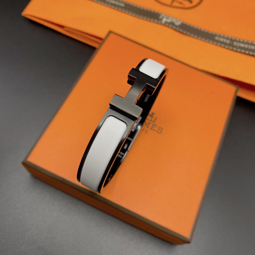 [Rosla]H BRACELET 12MM BLACK WHITE CERAMIC