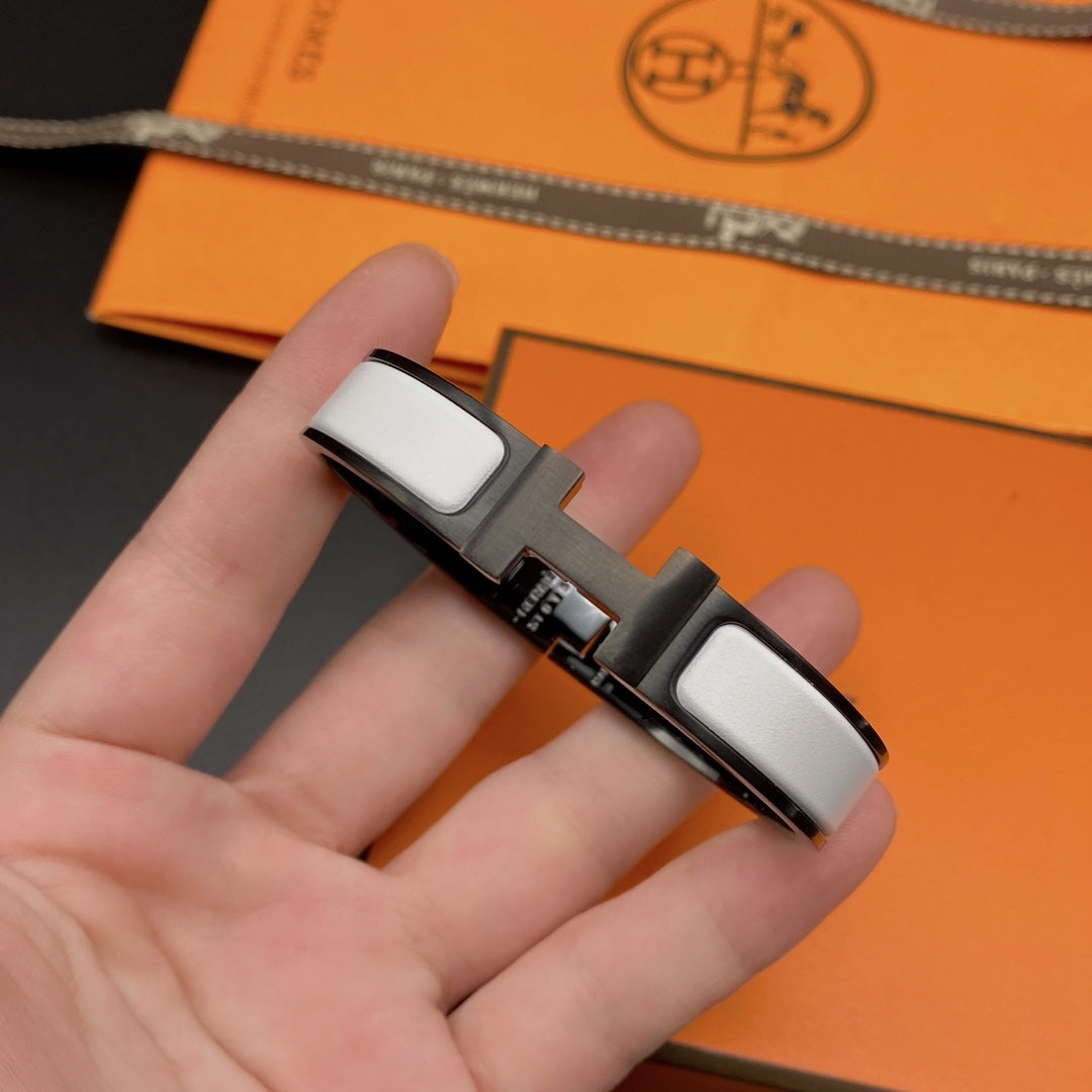 [Rosla]H BRACELET 12MM BLACK WHITE CERAMIC