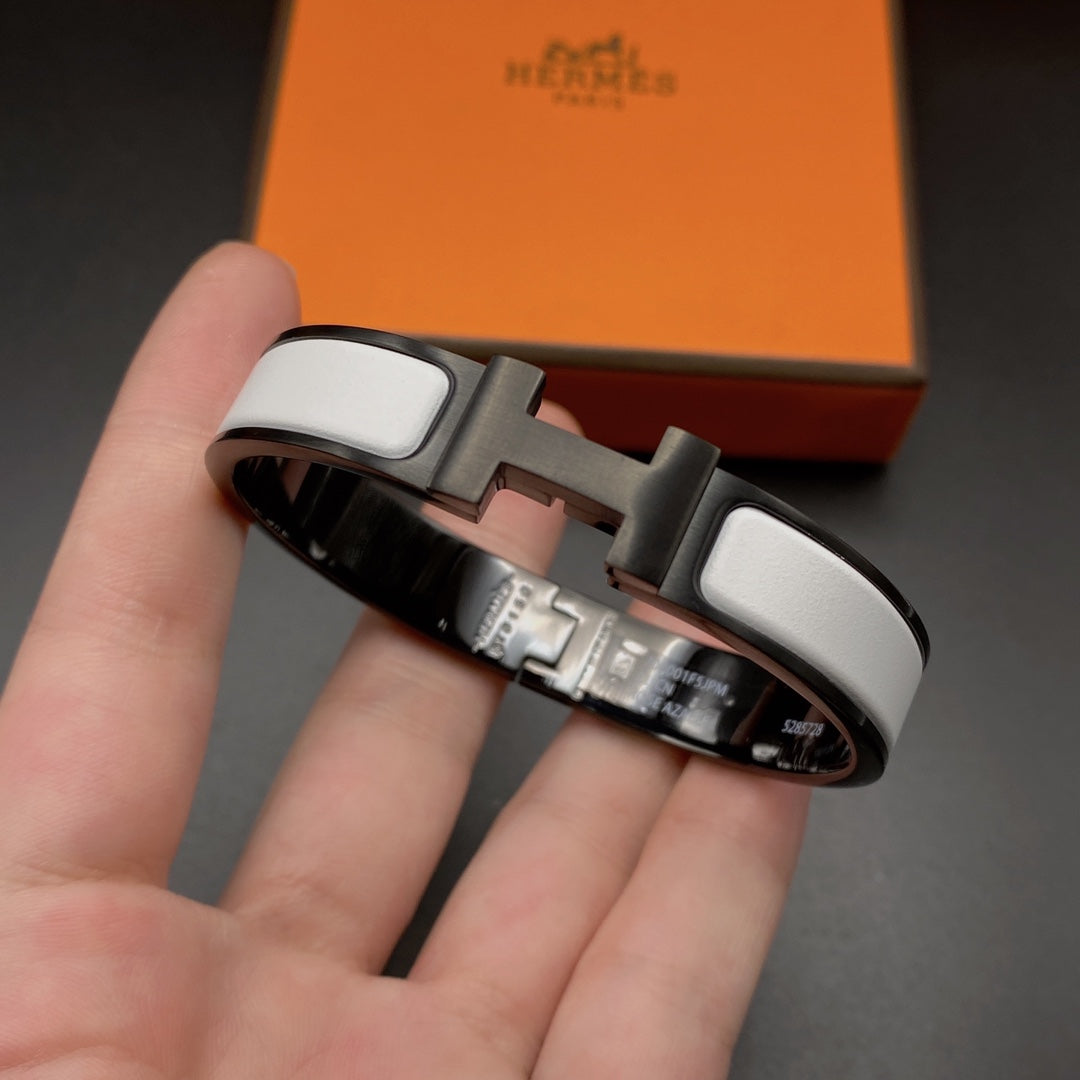 [Rosla]H BRACELET 12MM BLACK WHITE CERAMIC