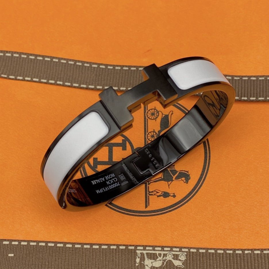[Rosla]H BRACELET 12MM BLACK WHITE CERAMIC