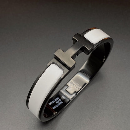 [Rosla]H BRACELET 12MM BLACK WHITE CERAMIC