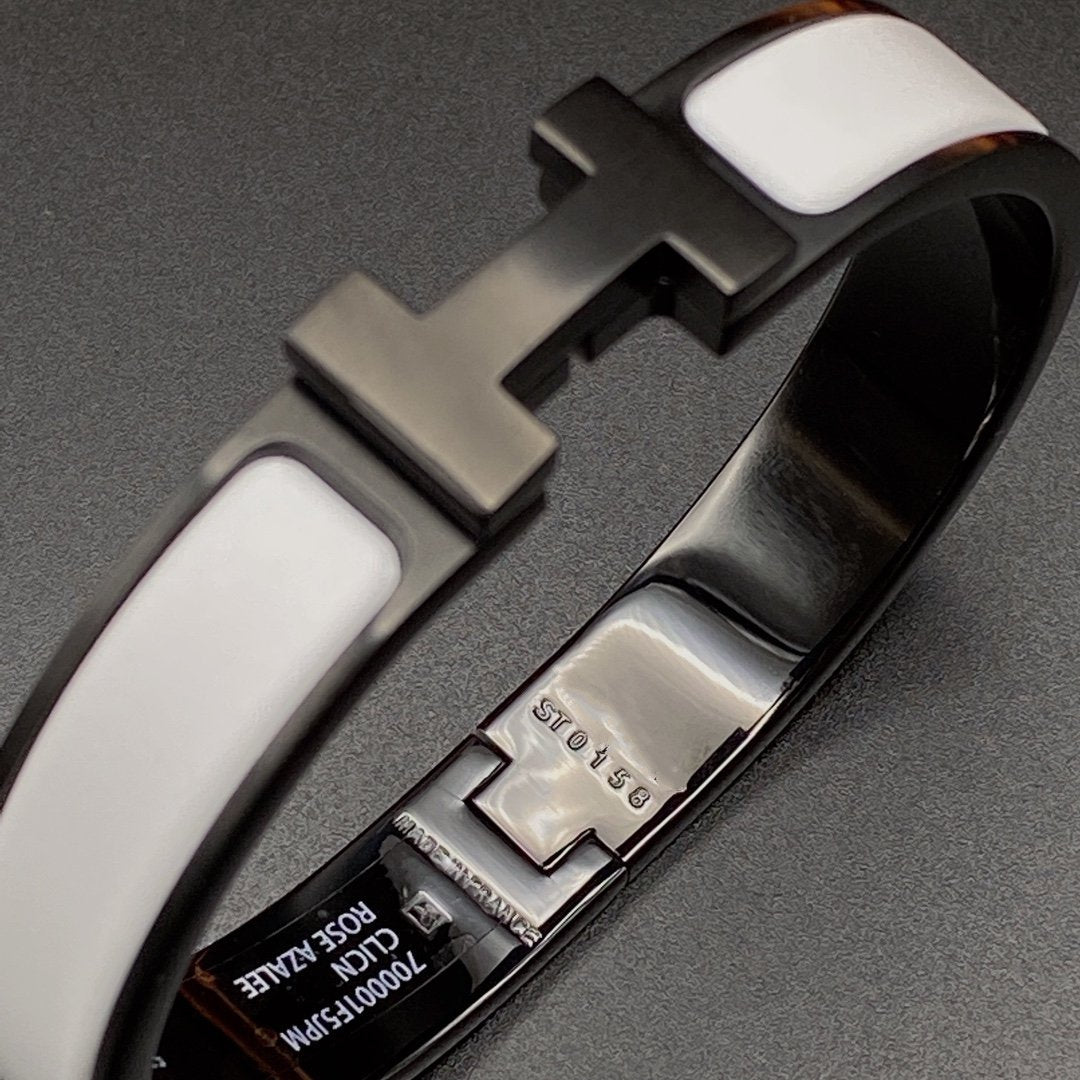 [Rosla]H BRACELET 12MM BLACK WHITE CERAMIC