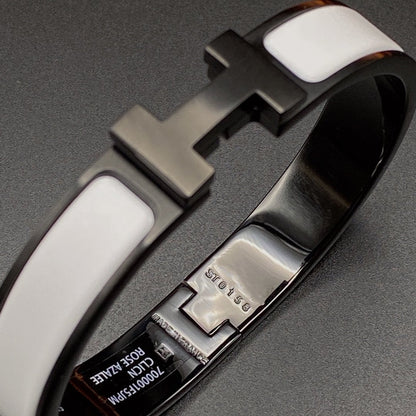 [Rosla]H BRACELET 12MM BLACK WHITE CERAMIC