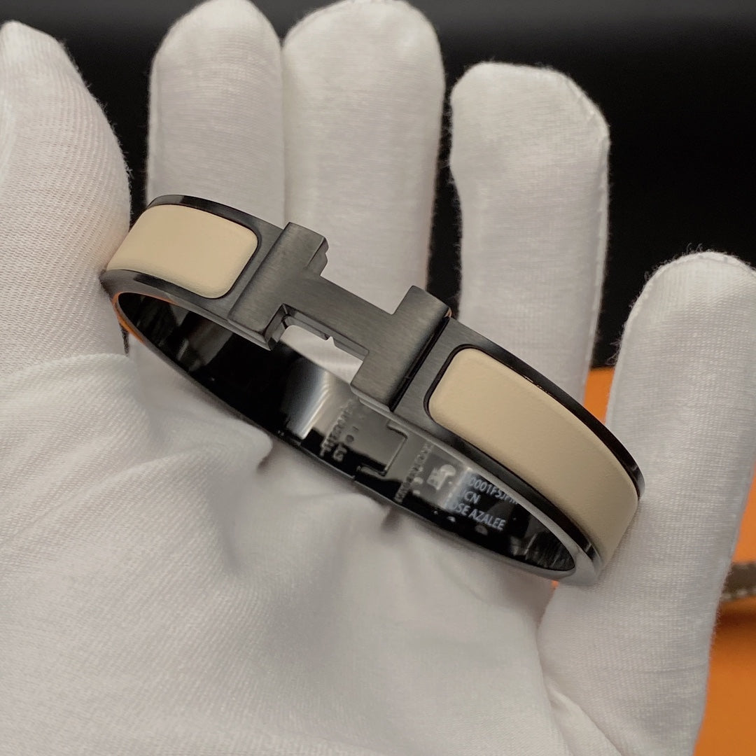 [Rosla]H BRACELET 12MM BLACK BEIGE CERAMIC