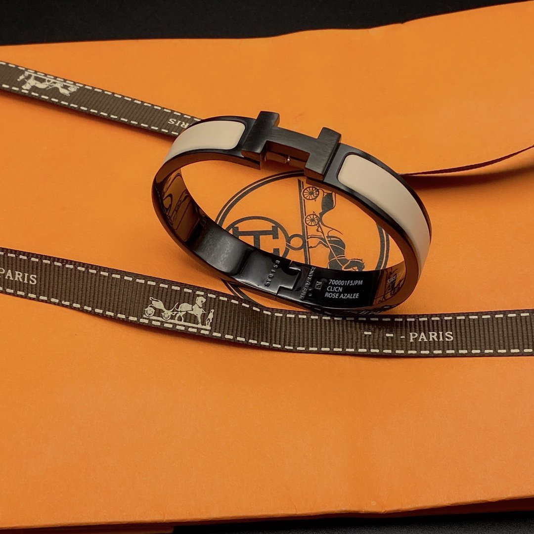 [Rosla]H BRACELET 12MM BLACK BEIGE CERAMIC