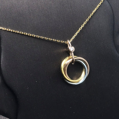 [Rosla]TRINITY SILVER GOLD PINK GOLD NECKLACE