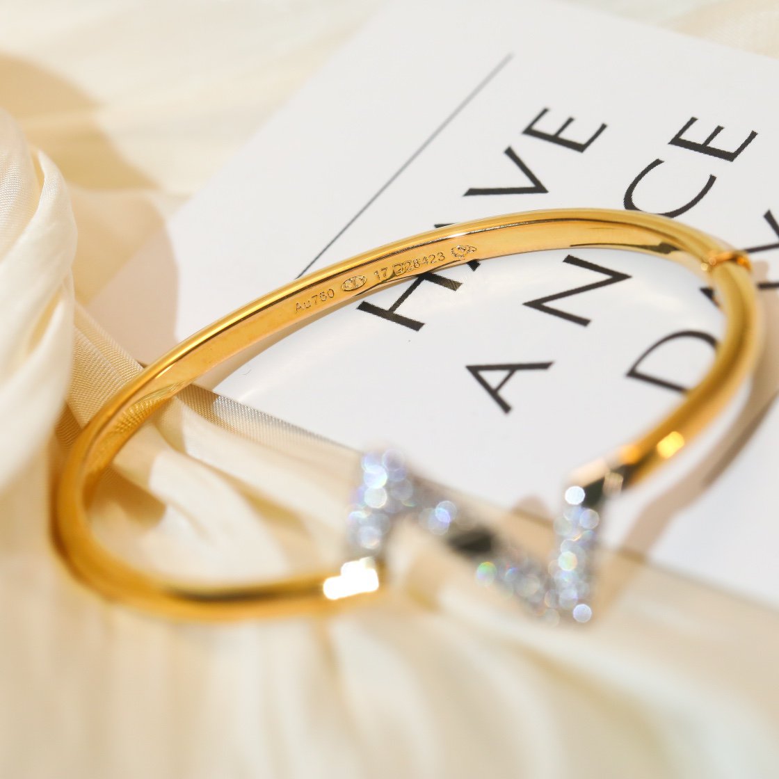 [Rosla]VOLTE UPSITE DOWN GOLD DIAMOND BRACELET
