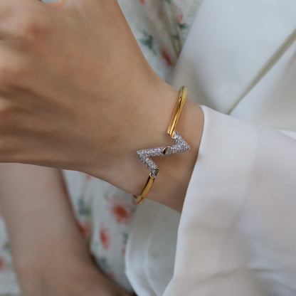 [Rosla]VOLTE UPSITE DOWN GOLD DIAMOND BRACELET