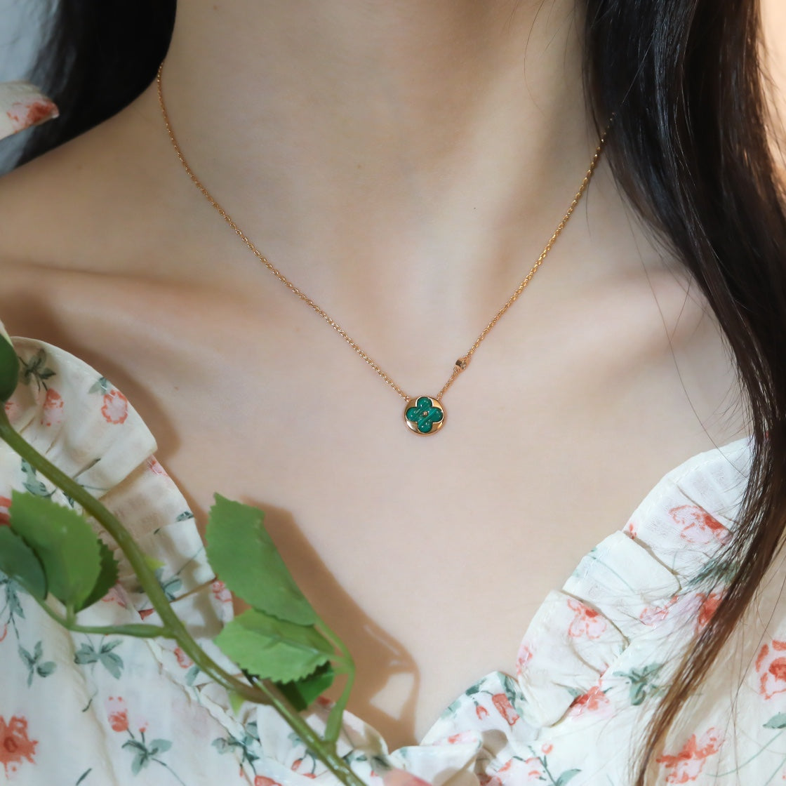 [Rosla]SUN PEDANT PINK GOLD 1 DIAMOND NECKLACE