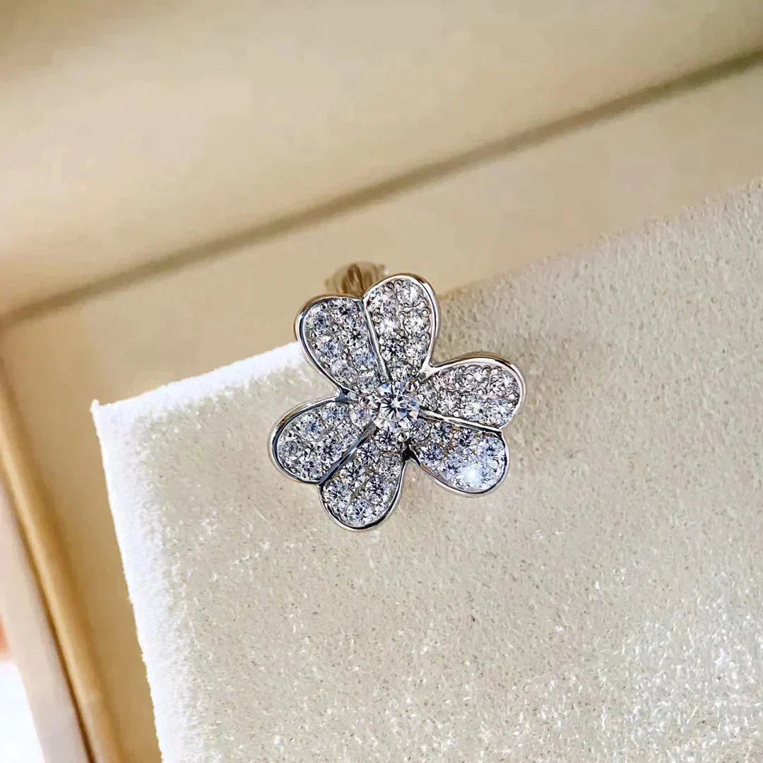 [Rosla]CLOVER COMOS DIAMOND EARRINGS SILVER