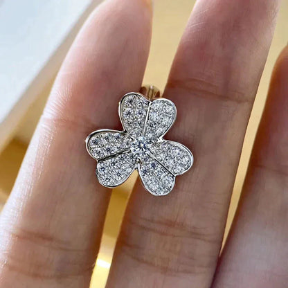 [Rosla]CLOVER COMOS DIAMOND EARRINGS SILVER