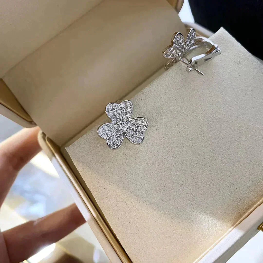 [Rosla]CLOVER COMOS DIAMOND EARRINGS SILVER