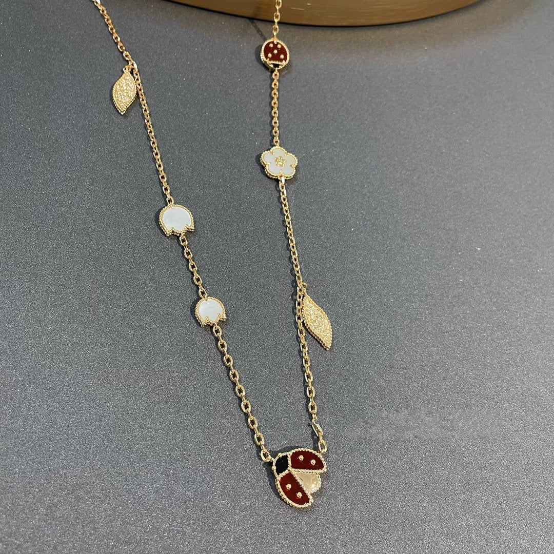 [Rosla]LUCKY SPRING 15 MOTIFS GOLD NECKLACE