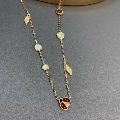 [Rosla]LUCKY SPRING 15 MOTIFS GOLD NECKLACE