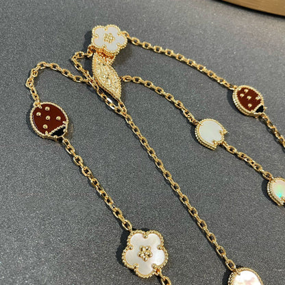 [Rosla]LUCKY SPRING 15 MOTIFS GOLD NECKLACE